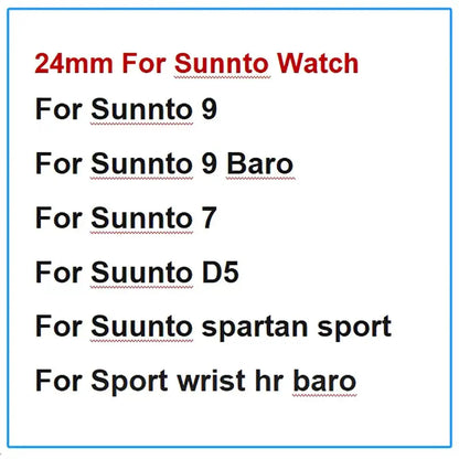 New 24mm Silicone Watch Strap Band For Suunto 7/ 9 /D5  Spartan Sport Wrist HR Baro Smart Watch Band Replacement Wrist Strap