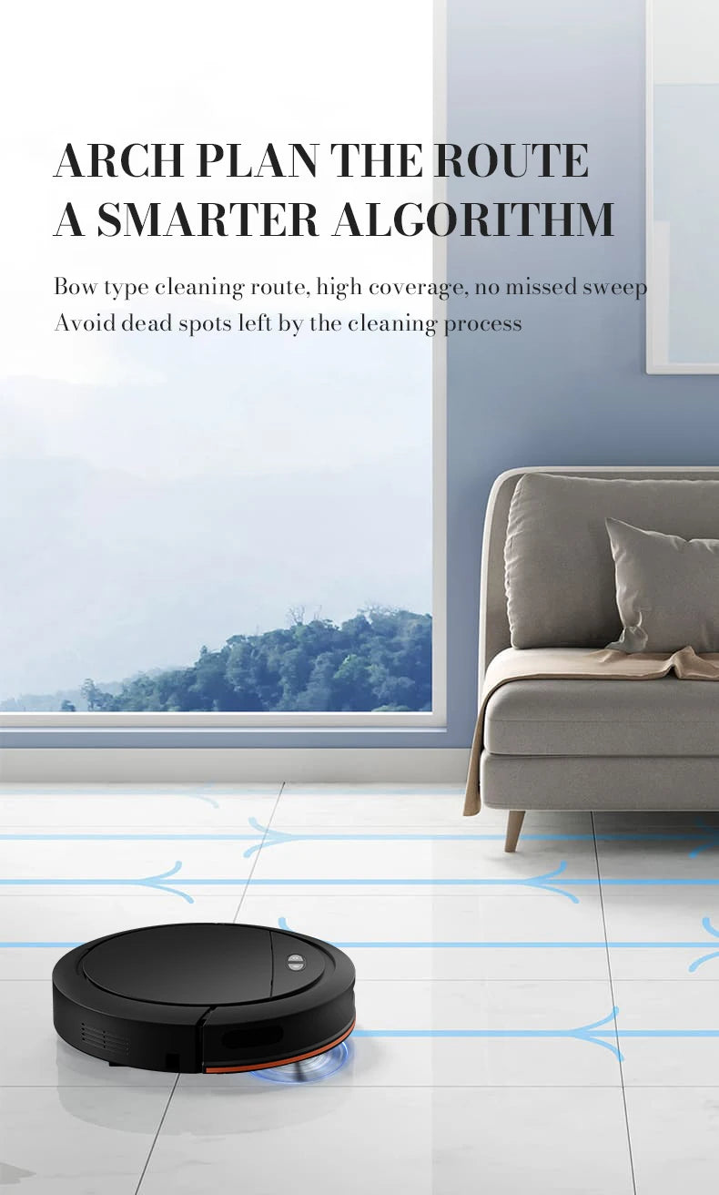 Intelligent Sweeping Robot Large Water Tank Mobile App Remote Control Planning And Cleaning Line Low Noise 2000 Pa Large Suction