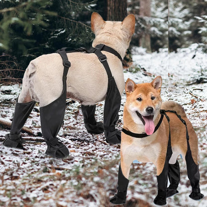 2025 Anti-Slip Dog Shoes | Waterproof Paw Protector Boots with Suspenders – Outdoor, Dirty-Proof & Comfortable Fit