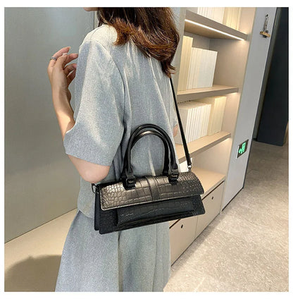 Fashion Ladies Shoulder Bag 2025 New Purses and Handbags High Quality PU Stone Pattern Crossbody Bag for Women Armpit Clutch Bag