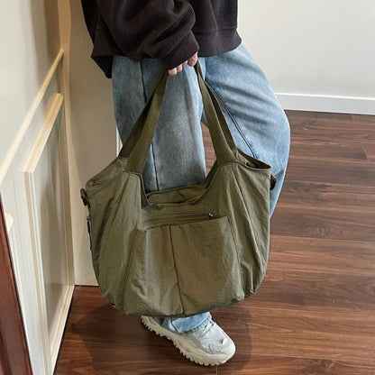 Summer New Large Capacity Crossbody Bag Nylon Fashionable Single Shoulder Handbag Women's Casual Tote Bag