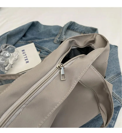 Casual Fashion Large Capacity Tote Bag Simple Travel Bag Women Large Shoulder Bag Aesthetic Handbags Drawstring Tote Handbag