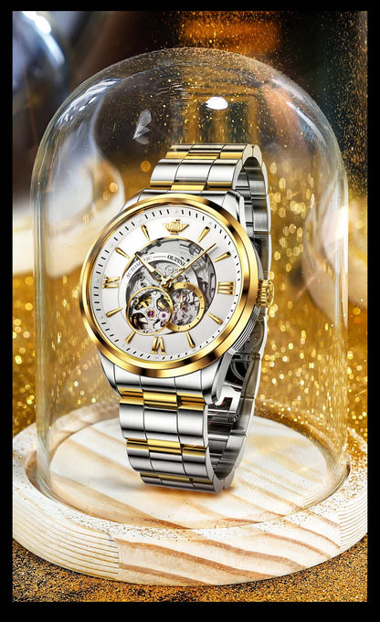 OUPINKE TOP Brand Japanese Imported Automatic Movement Watch for Men Waterproof Timing code Luxury Roman Scale Wristwatches