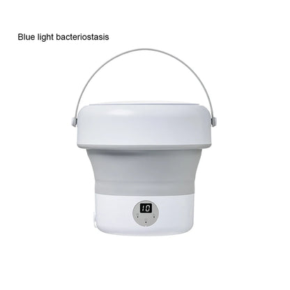 6L/11L Foldable Portable Washing Machine with Spin Dryer | Ultrasonic Mini Washer for Clothes, Underwear & Travel Use