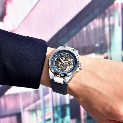 BENMYAR 2024 new BY-520742mm hollow luminous dial 50 meter waterproof fashionable luxury men's mechanical watch