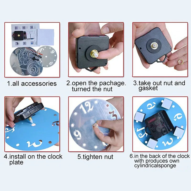 3D Acrylic Mirror Wall Clock | Modern Quartz Sticker Clock for Living Room & Home Decoration