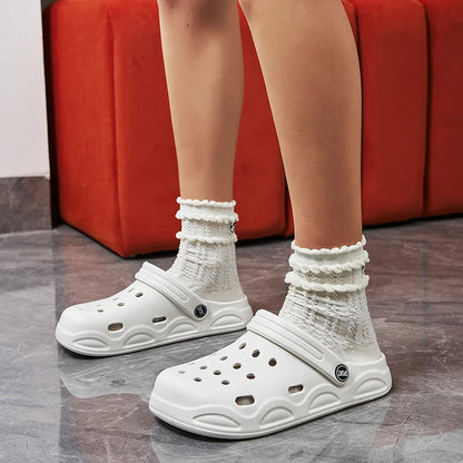 Summer Comfortable Clogs Slippers for Women Lightweight Anti Slip Beach Sandals Woman Fashion White EVA Waterproof Garden Shoes