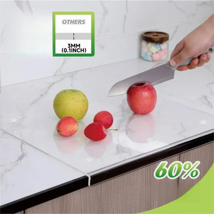 1pc Large Black /White Acrylic Cutting Board with Countertop Edge with Lip Edge - Hand Wash Only, - Ideal Gift for Parents