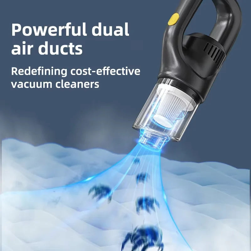 120W Wireless Car Vacuum Cleaner | 50000Pa Powerful Portable Auto Dust Collector with 2000mAh Battery