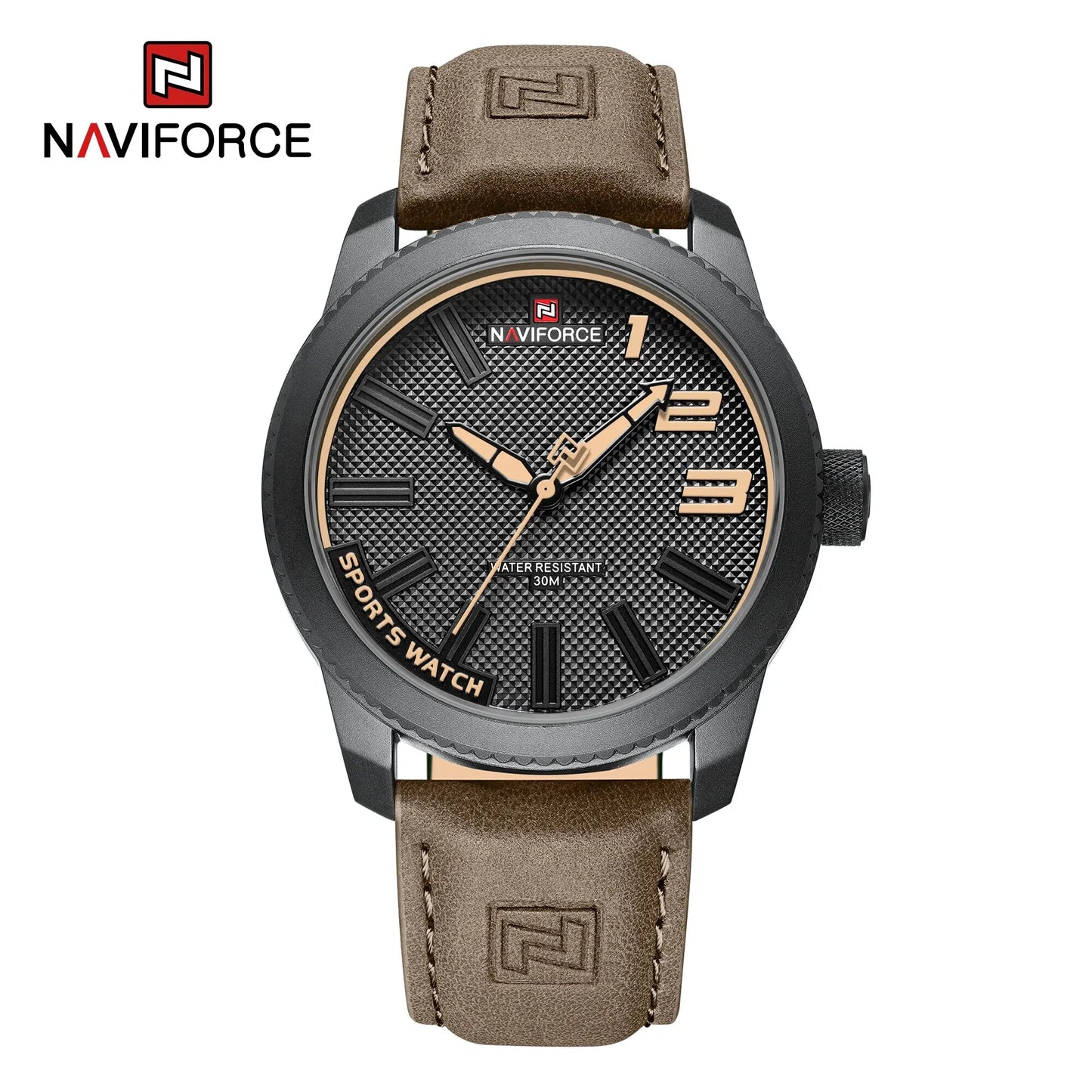 NAVIFORCE Popular Male Wristwatch Military Sports Shockproof Waterproof Leather Watch Men Fashion Casual Clock Relogio Masculino