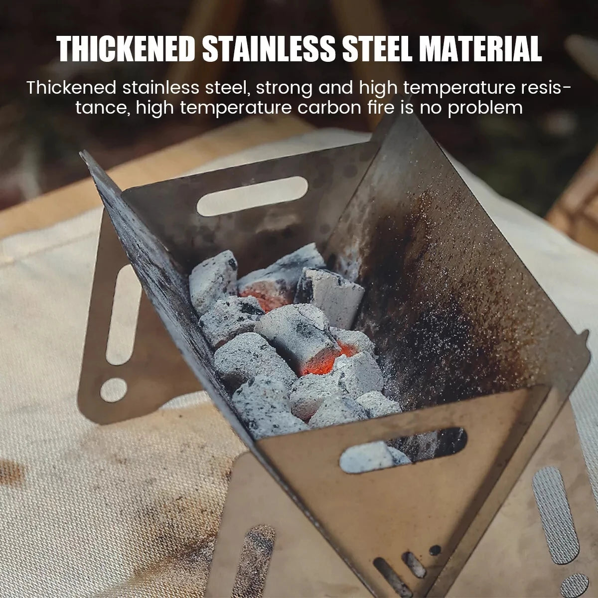 304 Barbecue Stove Household Barbecue Grill Mini brazier folding BBQ grill Charcoal Courtyard BBQ Portable Fire stove with Grill