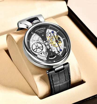 2025 LIGE Men Watches Top Brand Luxury Brown Leather Chronograph Sport Watch For Men Fashion Date Waterproof Clock Reloj Hombre