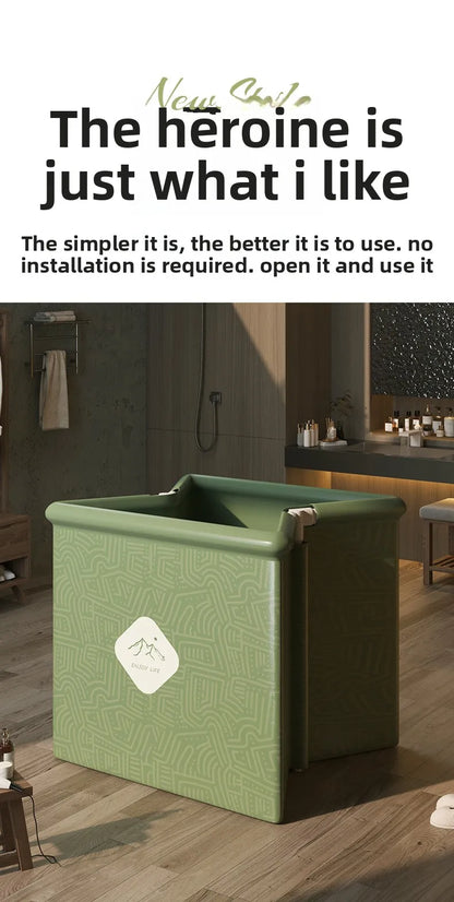 Household Children's Bath Bucket Adult Home Life Double Foldable Bath Bucket Thickened Free Installation Bathtub