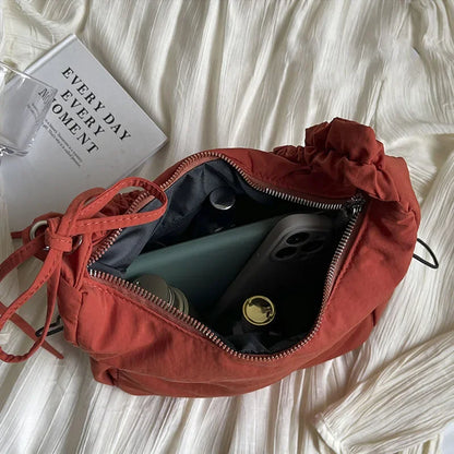 Soft Design Cloth Small Shopper Shopping Underarm Bags Lady Shoulder Bag for Women 2024 Trend Fashion Y2K Handbags сумка