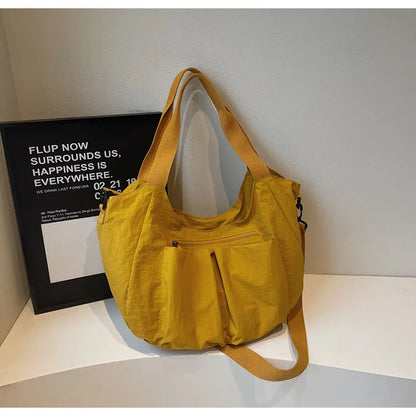 Summer New Large Capacity Crossbody Bag Nylon Fashionable Single Shoulder Handbag Women's Casual Tote Bag