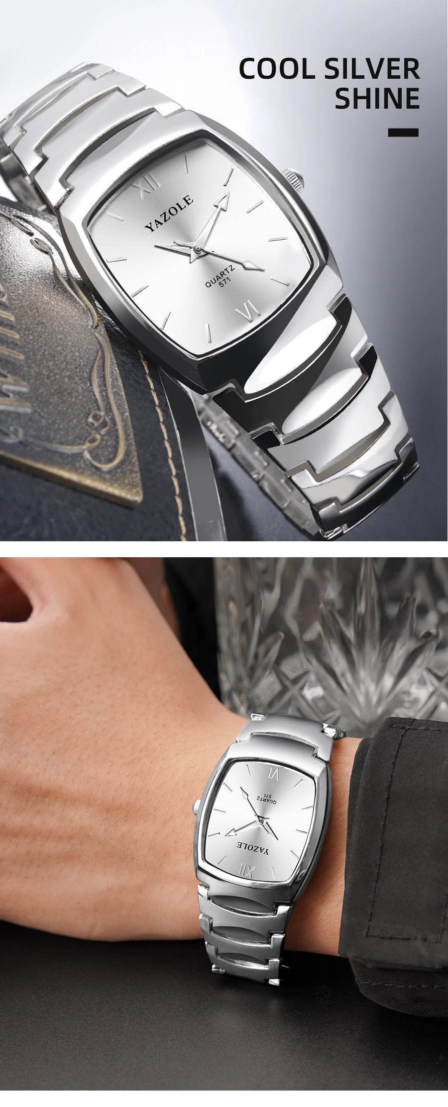 UTHAI Men's Watch Light Luxury Tungsten Steel Glow Waterproof Clock Couple Watches Women's Fashion Quartz Wristwatches Gift