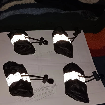 4PCS Water-Resistant Dog Shoes | Outdoor Rain Boots for Small Dogs – Protect Paws & Keep Them Dry