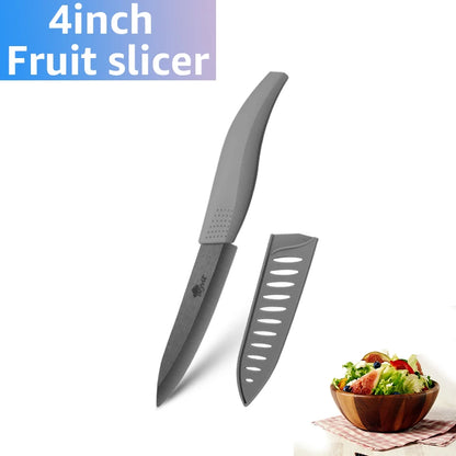 Ceramic Fruit Knife for Kitchen 3 4 5 6 inch Chef Knife with Sheath Utility Slicing Cooking Tool for Vegetable Rustproof Zirconi