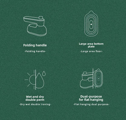 Portable Mini Steam Iron | Travel-Size Handheld Clothes Steamer for Home, Dorm & Sewing Projects