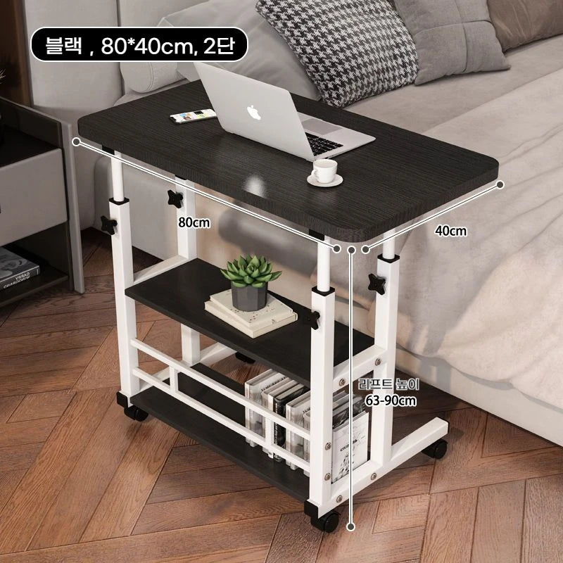 Double-Layer Office Desk Computer Lazy Table with storage shelf Laptop