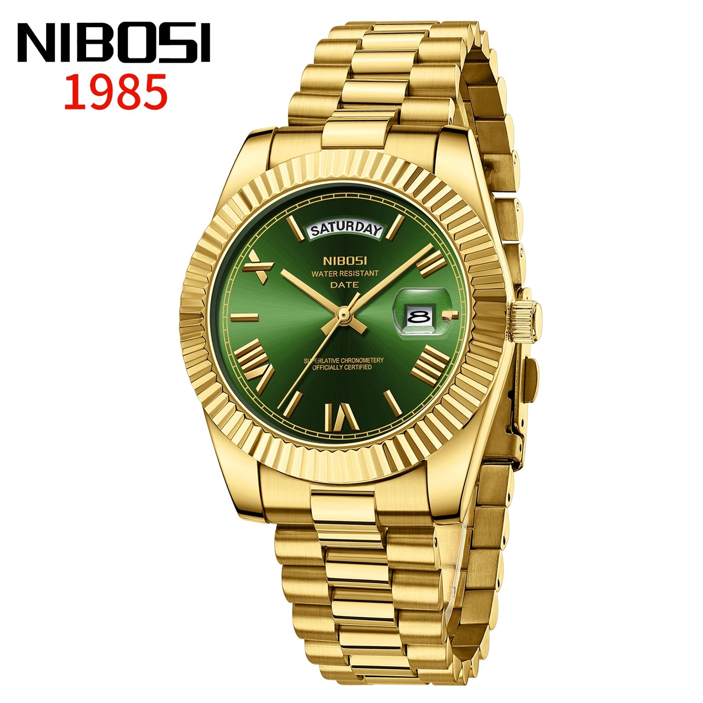 NIBOSI New Men Watch Brand Luxury Fashion Quartz Wristwatch Male Stainless Steel Waterproof Calendar Business Watches For Men