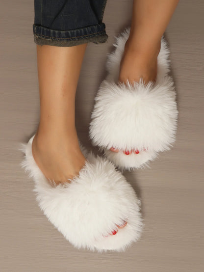Women's Indoor Slippers 2024 Autumn and Winter New Plush Home Lazy Slippers Anti slip Durable Fashion Warm Sandals Slippers