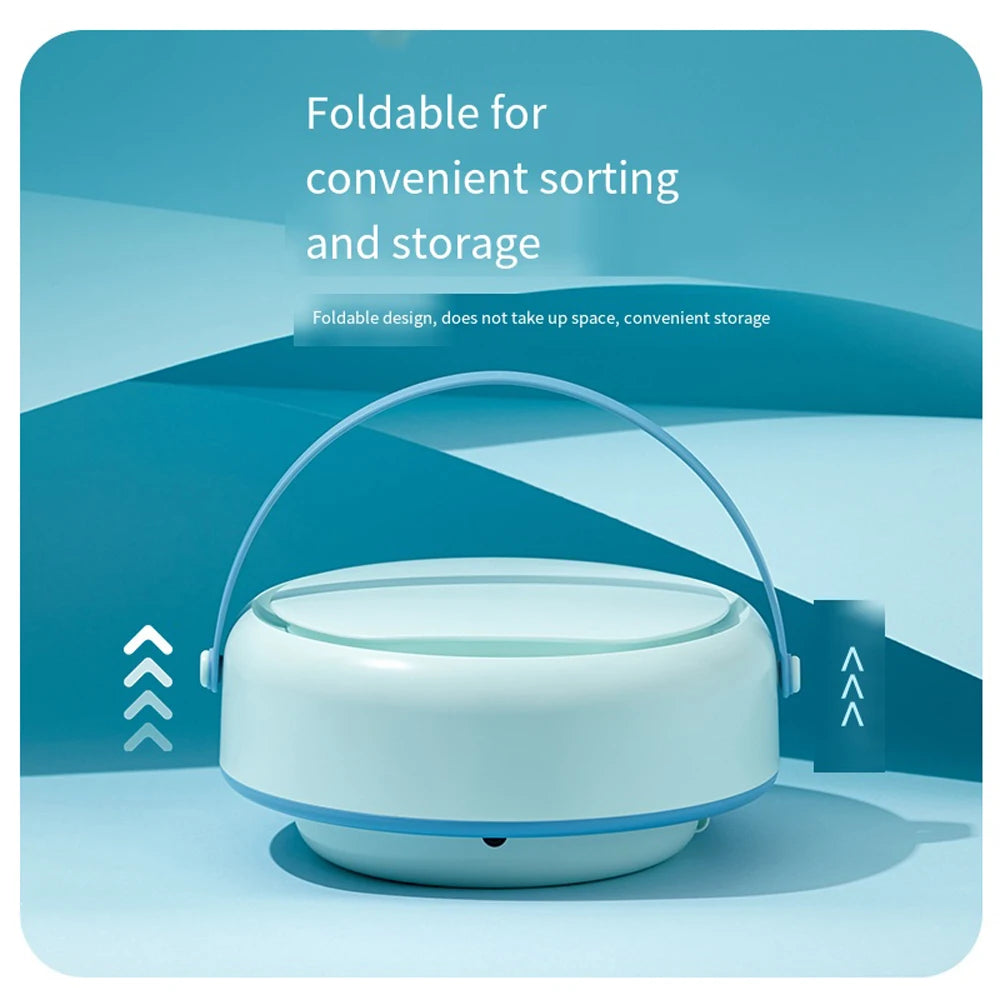 6L/11L Foldable Portable Washing Machine with Spin Dryer | Ultrasonic Mini Washer for Clothes, Underwear & Travel Use