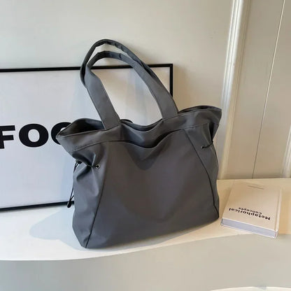 Casual Fashion Large Capacity Tote Bag Simple Travel Bag Women Large Shoulder Bag Aesthetic Handbags Drawstring Tote Handbag