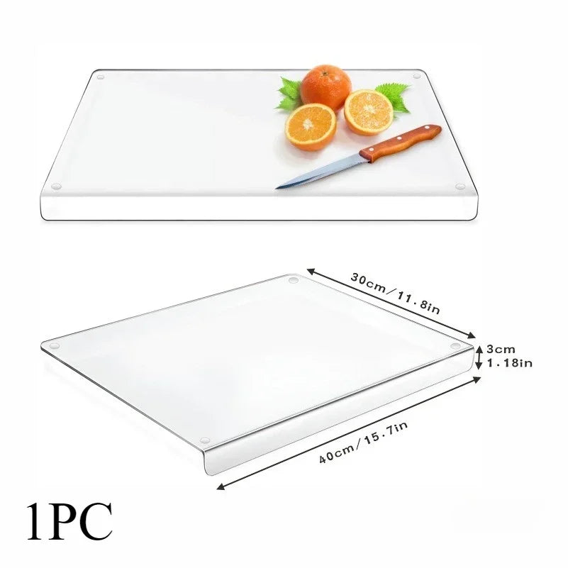 1pc Large Black /White Acrylic Cutting Board with Countertop Edge with Lip Edge - Hand Wash Only, - Ideal Gift for Parents