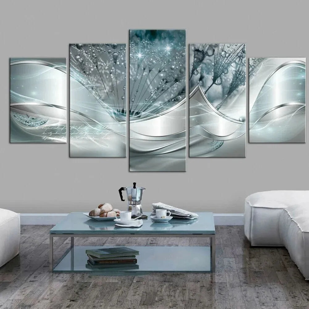 5Pcs Modern Landscape Canvas Wall Art | Exquisite Home Decoration Painting for Living Room & Bedroom