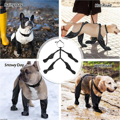 2025 Anti-Slip Dog Shoes | Waterproof Paw Protector Boots with Suspenders – Outdoor, Dirty-Proof & Comfortable Fit