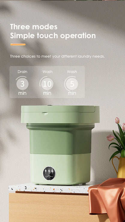 13L Portable Foldable Washing Machine with Spin Dryer for Socks Underwear Panties Washer Home Large Capacity Washing Machine