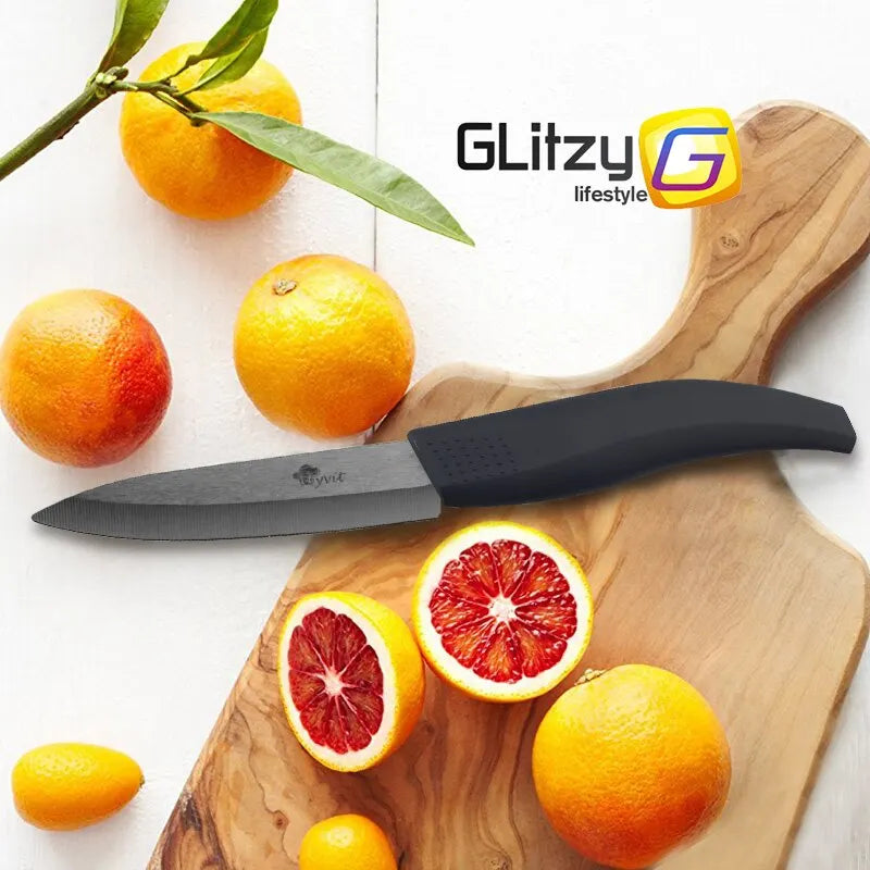 Ceramic Fruit Knife for Kitchen 3 4 5 6 inch Chef Knife with Sheath Utility Slicing Cooking Tool for Vegetable Rustproof Zirconi