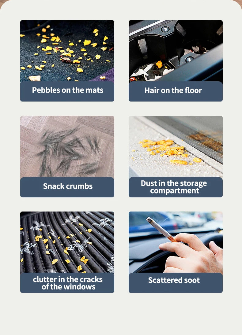 120W Wireless Car Vacuum Cleaner | 50000Pa Powerful Portable Auto Dust Collector with 2000mAh Battery