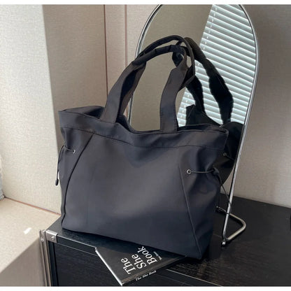 Casual Fashion Large Capacity Tote Bag Simple Travel Bag Women Large Shoulder Bag Aesthetic Handbags Drawstring Tote Handbag