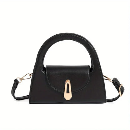 Niche high-end handbag women's new semi-round shoulder bag versatile commuter retro lock messenger bag tide