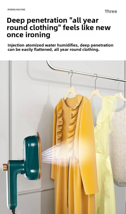 Portable Mini Steam Iron | Travel-Size Handheld Clothes Steamer for Home, Dorm & Sewing Projects