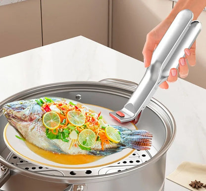 Stainless Steel Gripper Clips Hot Dish Plate Anti-Scald Clip Non-slip Bowls Clamp Holder for Frying Pans Air Fryer Steamers Oven