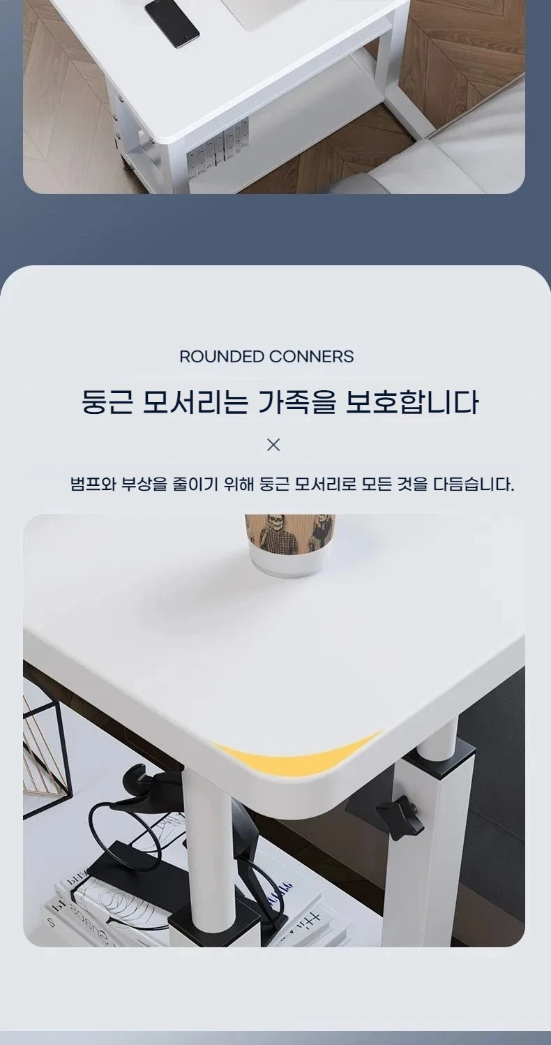 Double-Layer Office Desk Computer Lazy Table with storage shelf Laptop