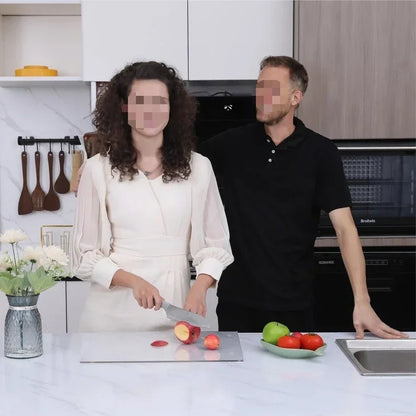 1pc Large Black /White Acrylic Cutting Board with Countertop Edge with Lip Edge - Hand Wash Only, - Ideal Gift for Parents