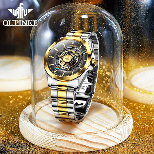 OUPINKE 3206 Mens Watches  Automatic Mechanical Wristwatch For Man Stainless Steel Waterproof Luminous Sapphire Luxury Original