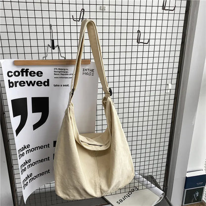 Women's Shoulder Bag Large Canvas Crossbody Bags for Women 2023 Cotton Cloth Fashion Korean Female Students School Bag Handbags