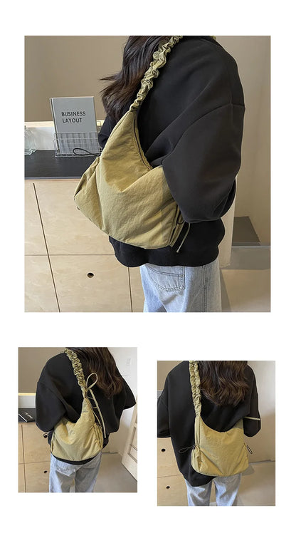 Soft Design Cloth Small Shopper Shopping Underarm Bags Lady Shoulder Bag for Women 2024 Trend Fashion Y2K Handbags сумка