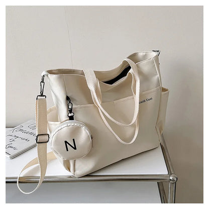 Women Shoulder Crossbody Bag Japanese Canvas Tote Messenger Bag for Student 2024 Ladies Hand Bags Female Handbag Bolsa Feminina