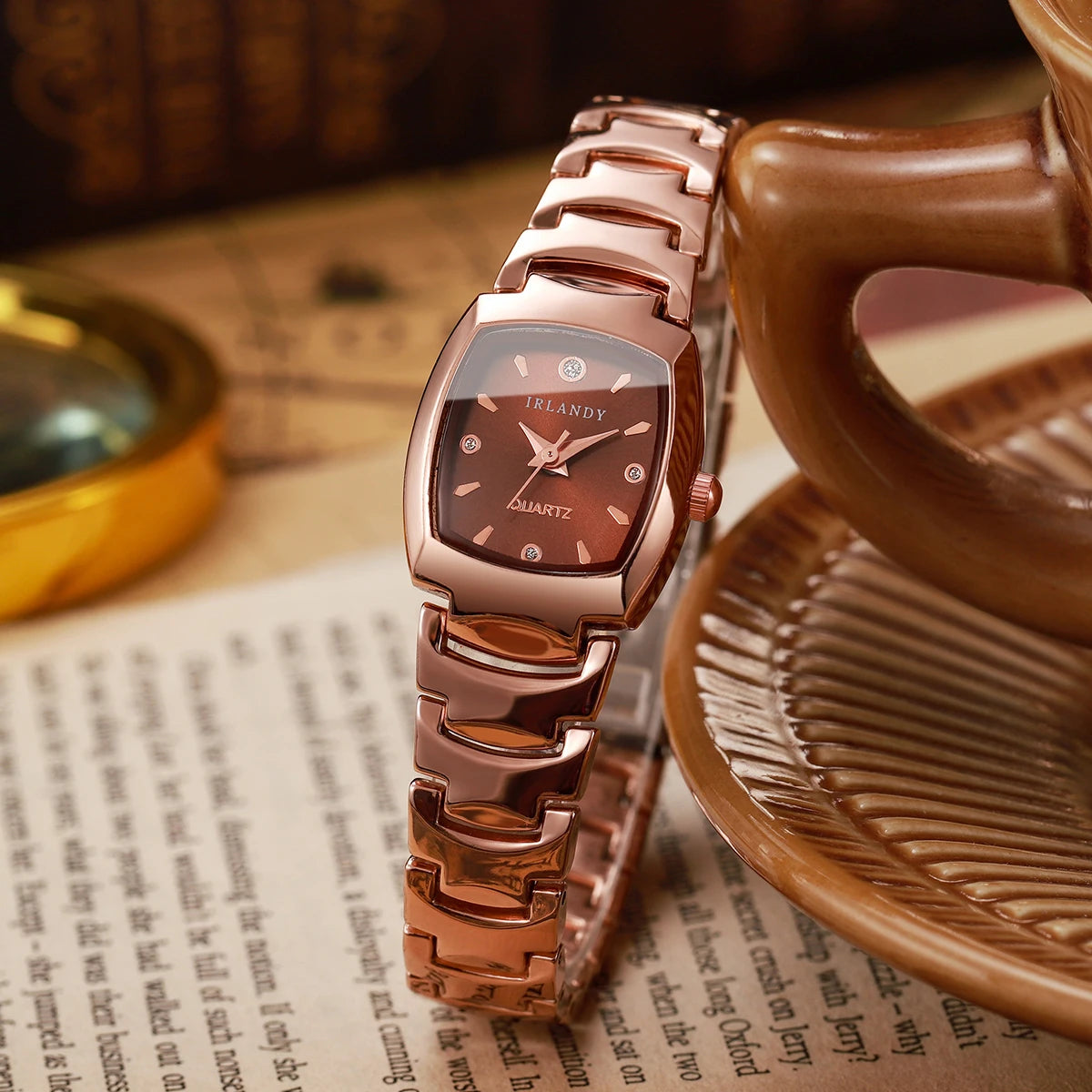 Elegant Women Watches Fashion Square Analog Quartz Watch For Ladies Wristwatch Clock Reloj Mujer（Without Box）