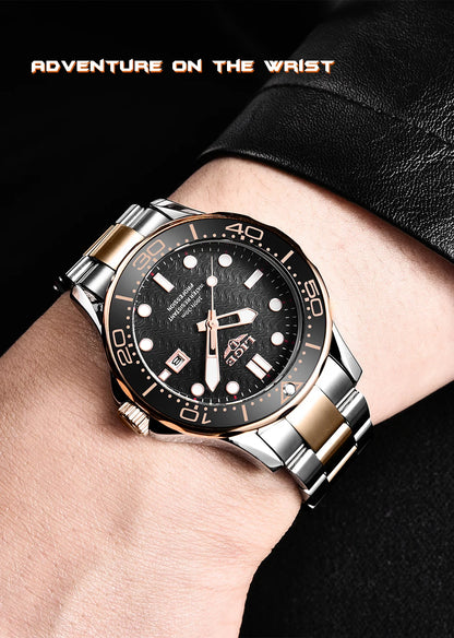 2025 LIGE New Business Mens Watches Top Brand Luxury Dive Watch For Men Waterproof Date Clock Sport Watch Relogio Masculino+Box