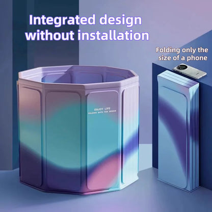 Folding Portable Bathtub | Thick Insulated Full-Body Bath Tub for Adults & Children – Long-Lasting Heat Retention