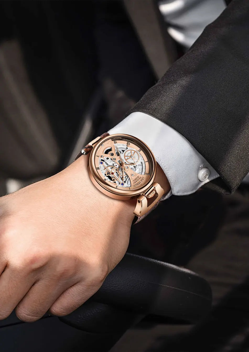 2025 LIGE Men Watches Top Brand Luxury Brown Leather Chronograph Sport Watch For Men Fashion Date Waterproof Clock Reloj Hombre