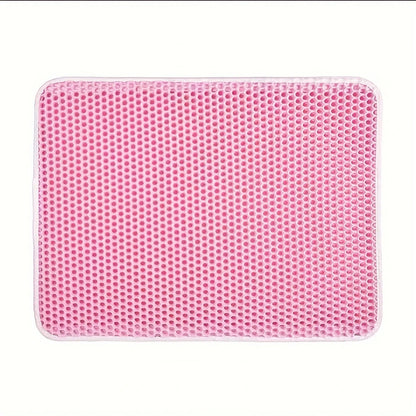 Large Cat Litter Mat | Double-Layer Honeycomb Design, Waterproof & Easy-to-Clean Scatter Control Pad
