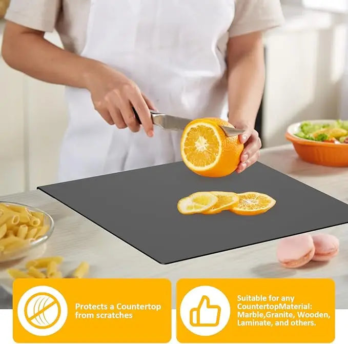 WXCOO Acrylic Cutting Board with Counter Lip Clear Cutting Board for Kitchen Countertop Perfect for Cut Bread Meat Fruit Board